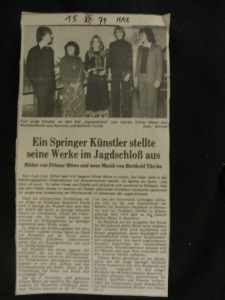 Trio-Konzert mit Quantztnauq von Berthold, mit  Julie, Anke-Maria, Robin, für Dietmar Moews im Jagdschloss Springe, am 13. 12. 1977