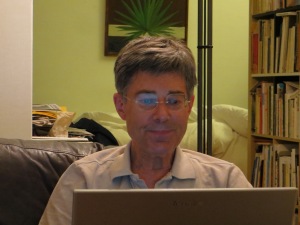 Dietmar Moews schreibt Lichtgeschwindigkeit, Juli 2014 in Köln