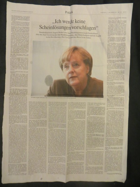 Dr. Merkel, CDU, am 17. Okt. 2015 im FAZ-Interview mit ohler, Frankenberger, von Altenbockum, S. 5+6
